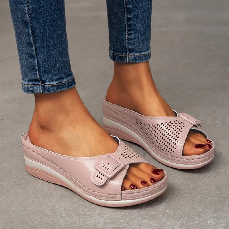Luna | Women's Comfort Wedge Slide Sandals