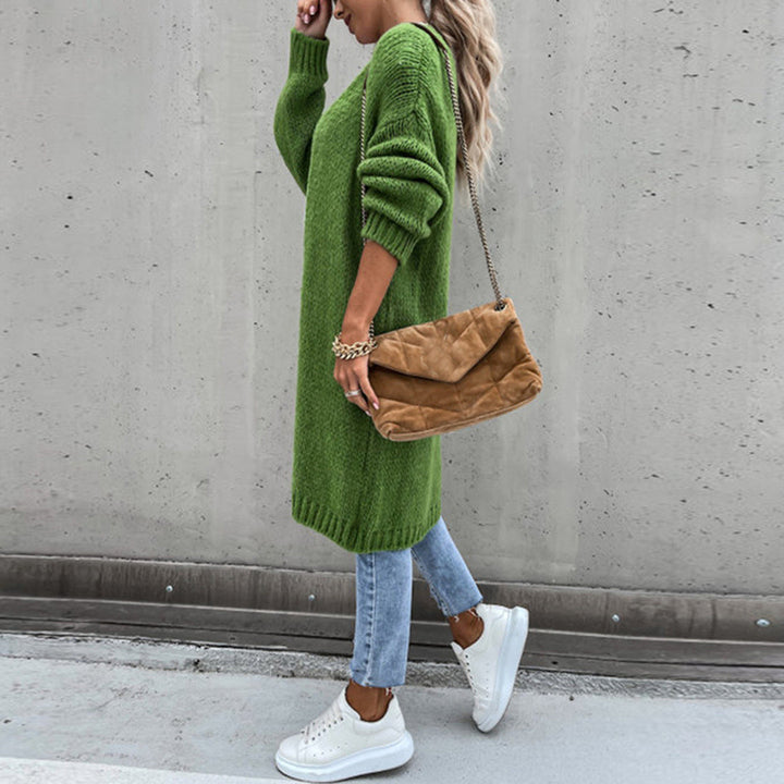 Ines | Oversized Open-Front Chunky-Knit Longline Cardigan