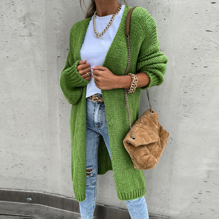 Ines | Oversized Open-Front Chunky-Knit Longline Cardigan