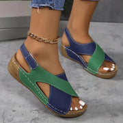 Lina | Women's Velcro Wedge Sandals