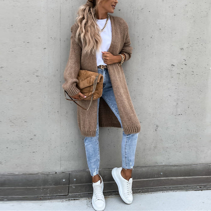 Ines | Oversized Open-Front Chunky-Knit Longline Cardigan
