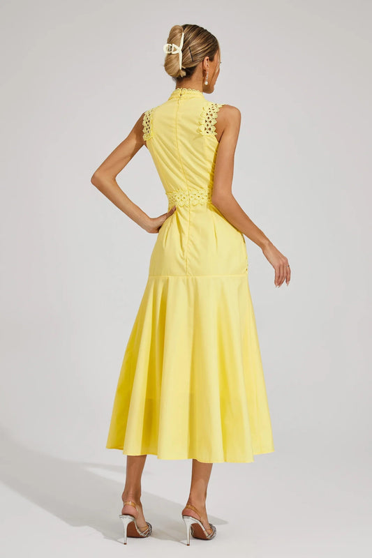 Isadora | Women's Lace A-Line Cocktail Midi Dress