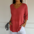Kelly | Women's Loose V-Neck Knit Top
