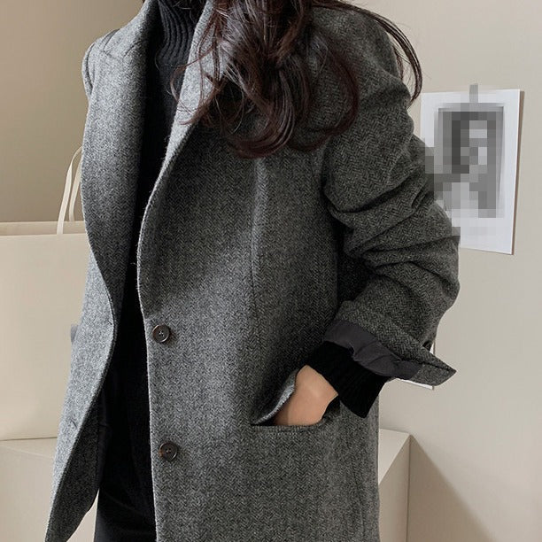 Hana | Tailored Wool-Blend Longline Coat