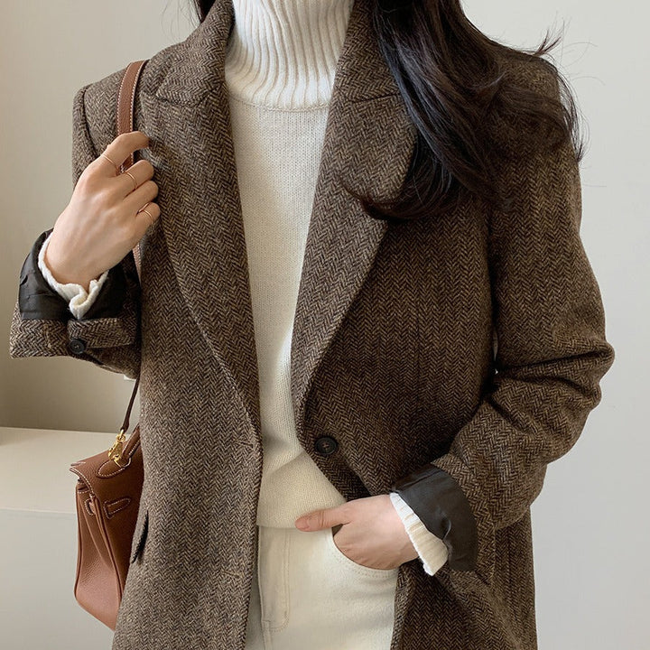 Hana | Tailored Wool-Blend Longline Coat
