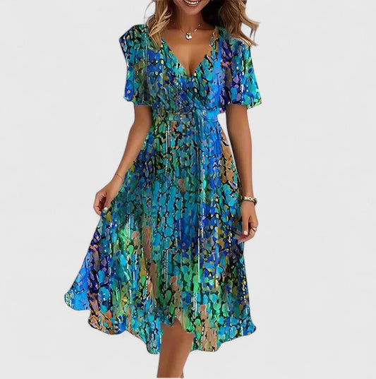 Aveline | Women's Wrap Summer Midi Dress