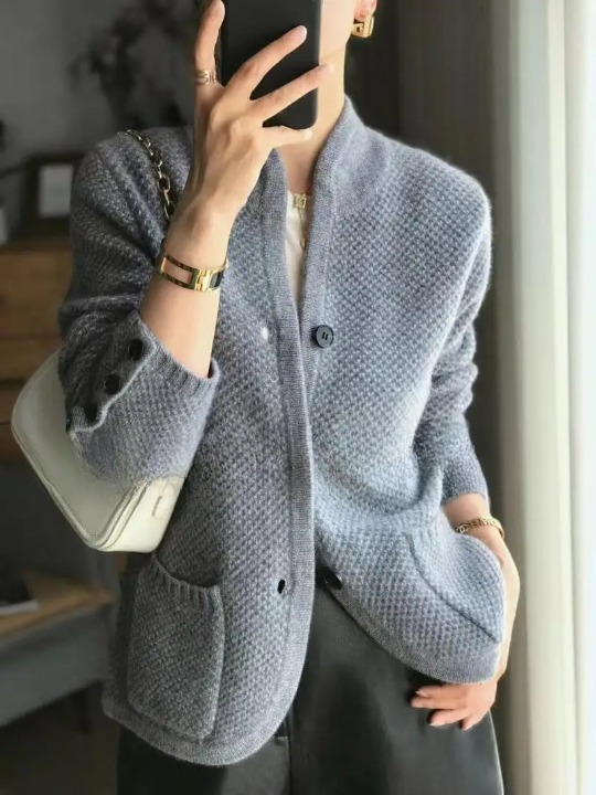 Ellie | Structured Knit Pocket Cardigan