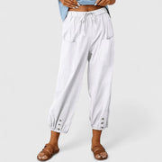 Cleo | Women's Linen Cropped Pants
