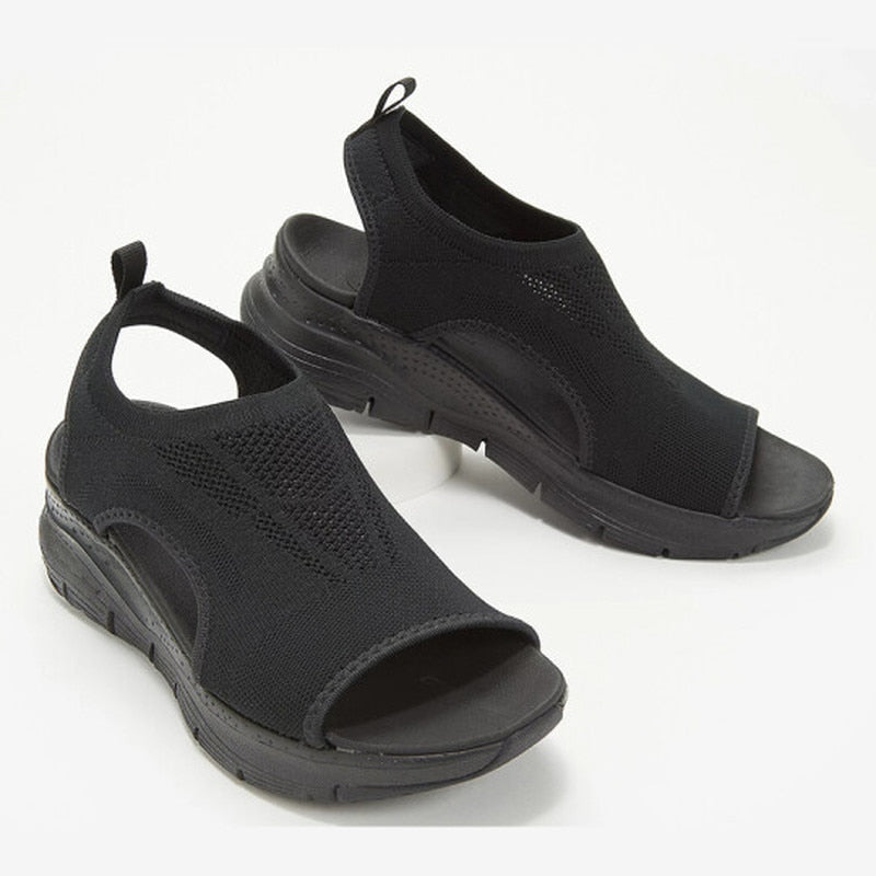 Eleanor | Women's Knit Slip-On Sandals