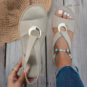 Beatrice | Women's Ring Buckle Slip-On Sandals