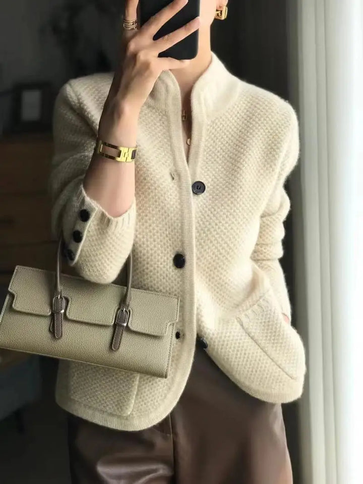 Ellie | Structured Knit Pocket Cardigan