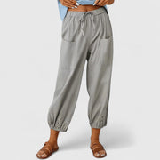 Cleo | Women's Linen Cropped Pants