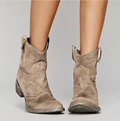 Bottines de cow-boy western pour femmes en faux daim
