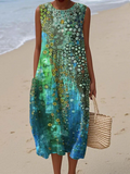 Robe de plage midi bohème pour femme