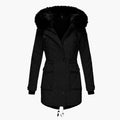 Women's Faux Fur Hooded Winter Parka Coat