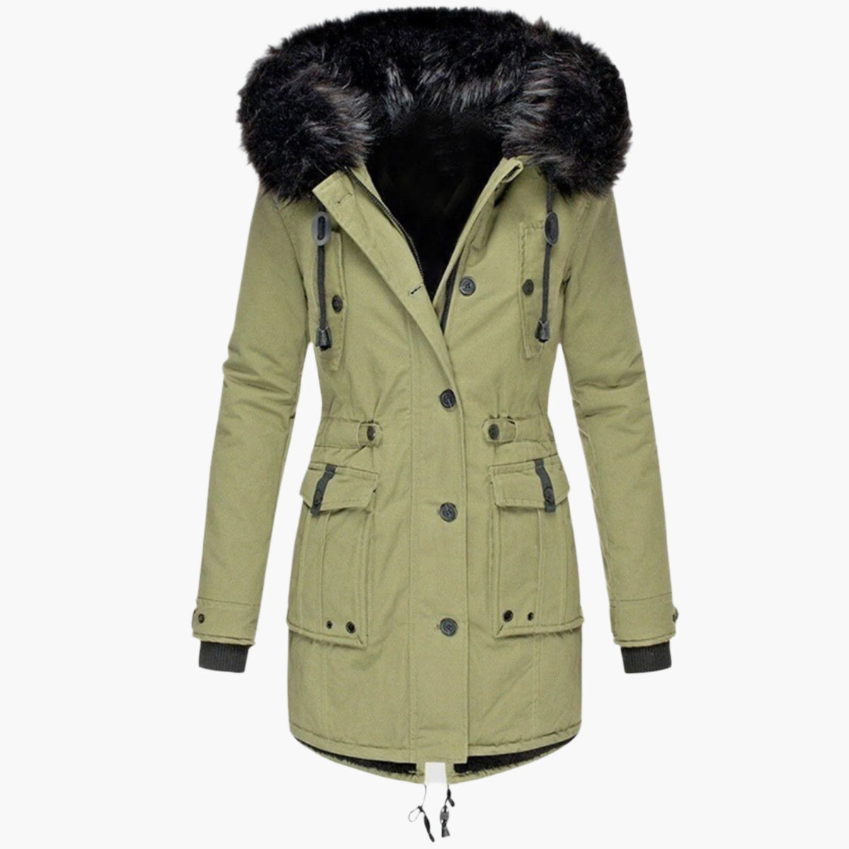 Brigitte | Women's Faux Fur Hooded Winter Parka Coat