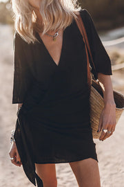 Tanja | Women's Wrap Summer Linen Mini Dress