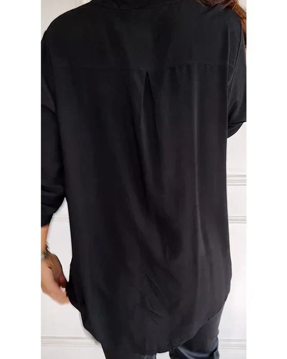 Isolde | Women's Sequin Trim Oversized Shirt