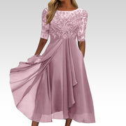 Anastasia | Women's Lace Formal Midi Dress
