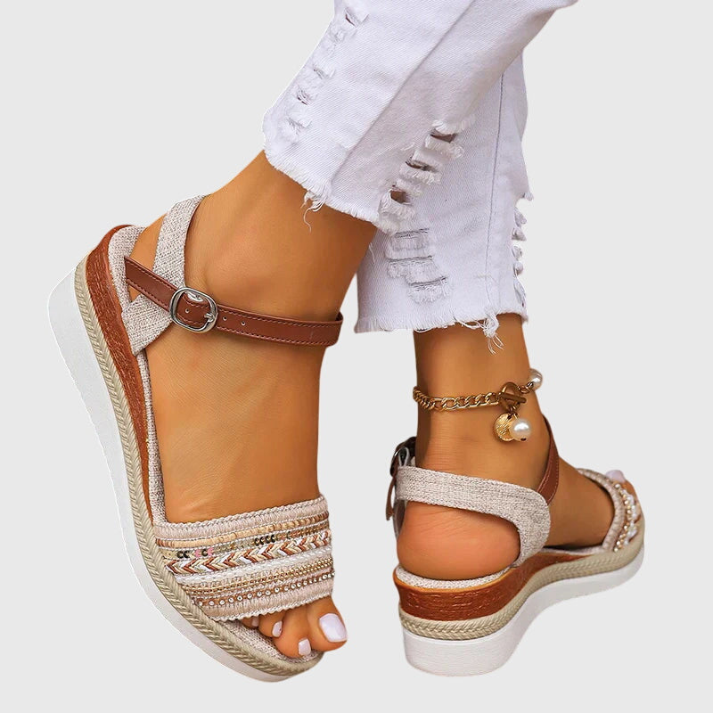 Hana | Women's Boho Espadrille Wedge Sandals