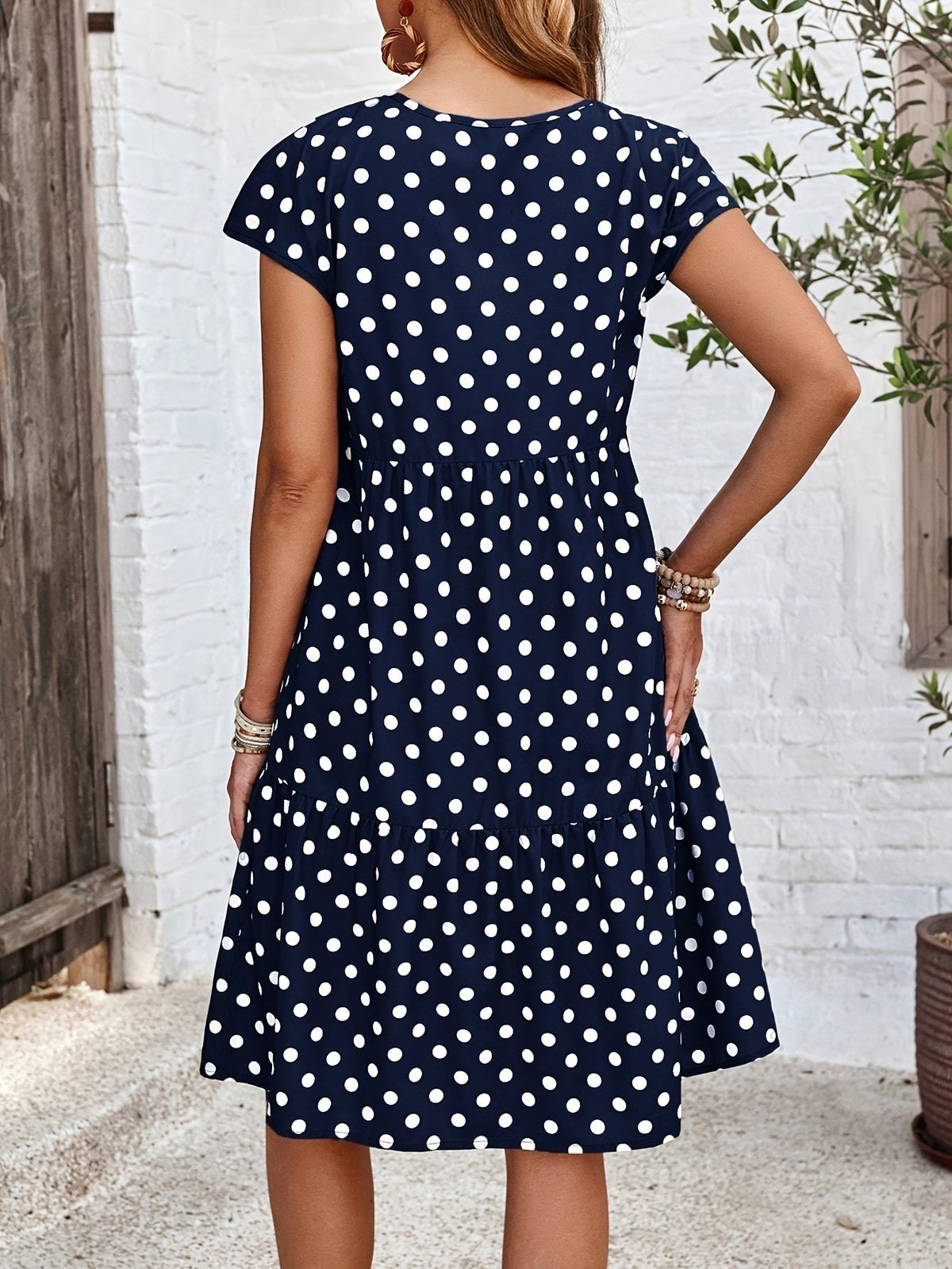 Lena | Women's Polka Dot Midi Dress