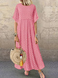 Lina | Women's Polka Dot Swing Maxi Dress