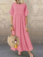 Lina | Women's Polka Dot Swing Maxi Dress