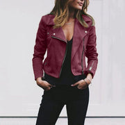 Theodora | Women's Faux Suede Cropped Biker Jacket