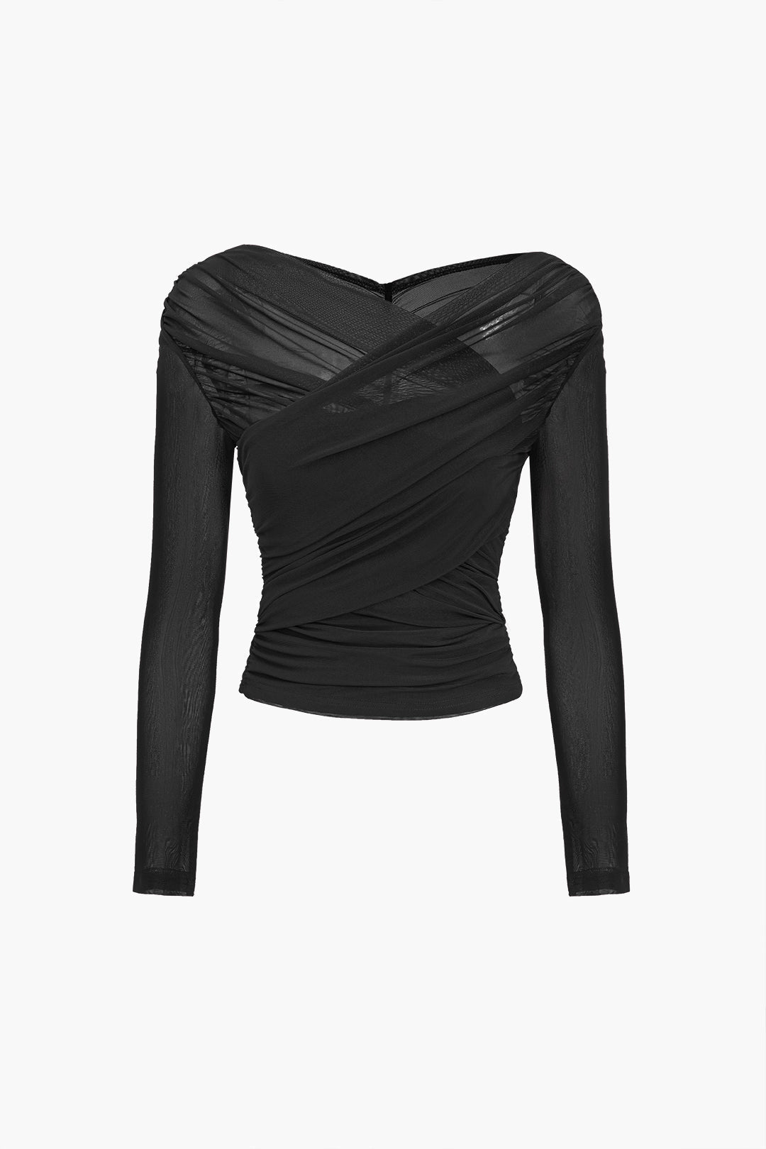 Anna | Women's Mesh Wrap Crop Top