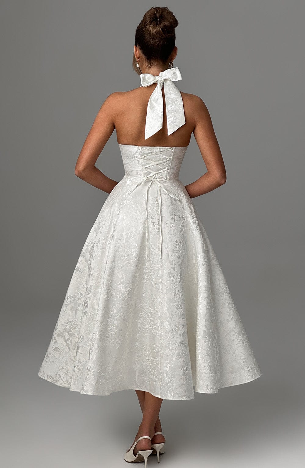 Ophelia | Women's Halter Neck Formal Midi Dress