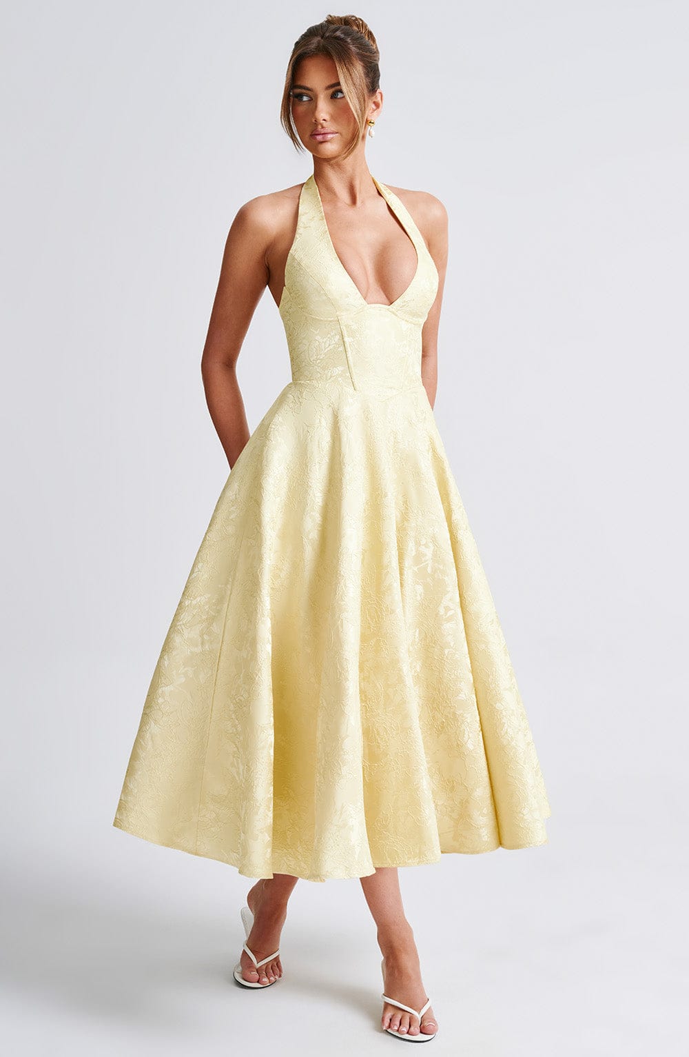 Ophelia | Women's Halter Neck Formal Midi Dress
