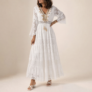 Leandra | Robe longue d’été en dentelle pour femme