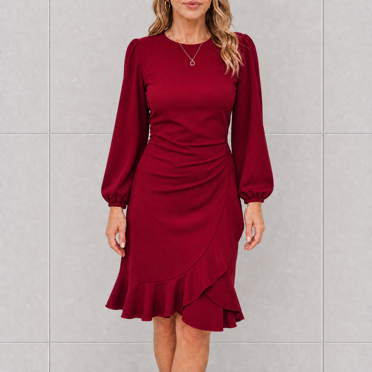 Sara | Women's Ruffle Hem Cocktail Mini Dress