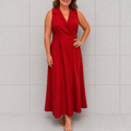 Cora | Women's Collared Sleeveless Summer Maxi Dress