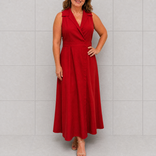 Cora | Women's Collared Sleeveless Summer Maxi Dress