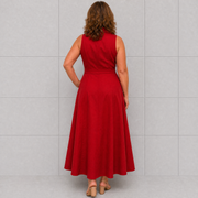 Cora | Women's Collared Sleeveless Summer Maxi Dress