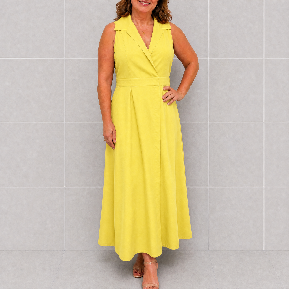 Cora | Women's Collared Sleeveless Summer Maxi Dress