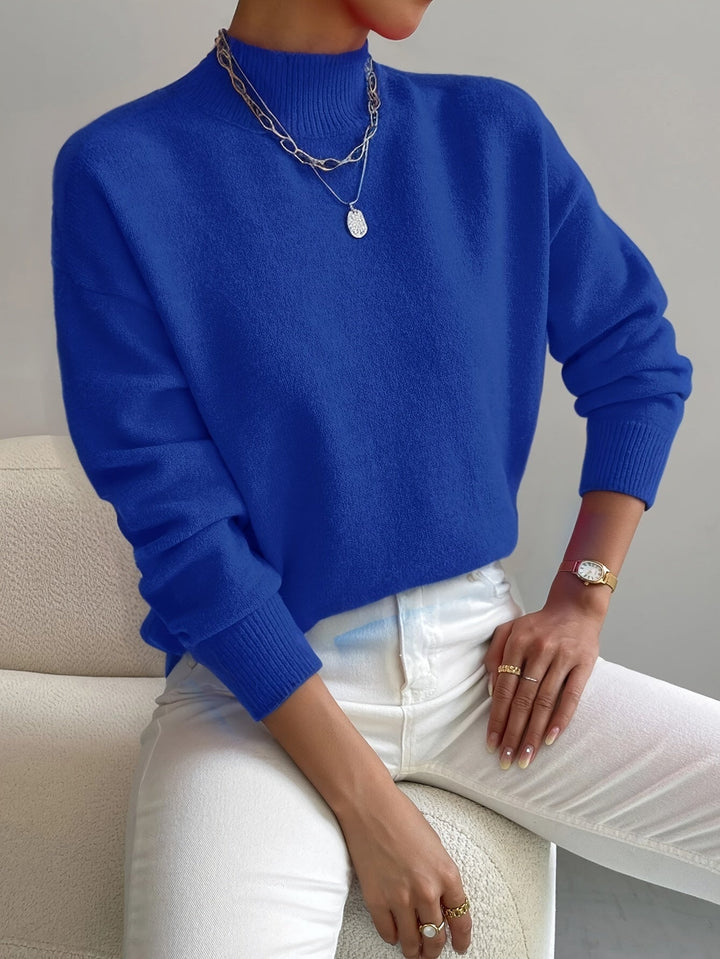 Mara | Relaxed Mock-Neck Fleece Sweatshirt