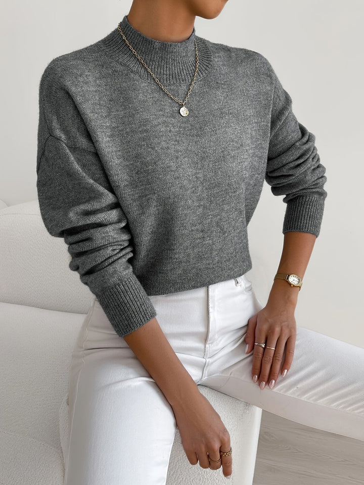 Mara | Relaxed Mock-Neck Fleece Sweatshirt