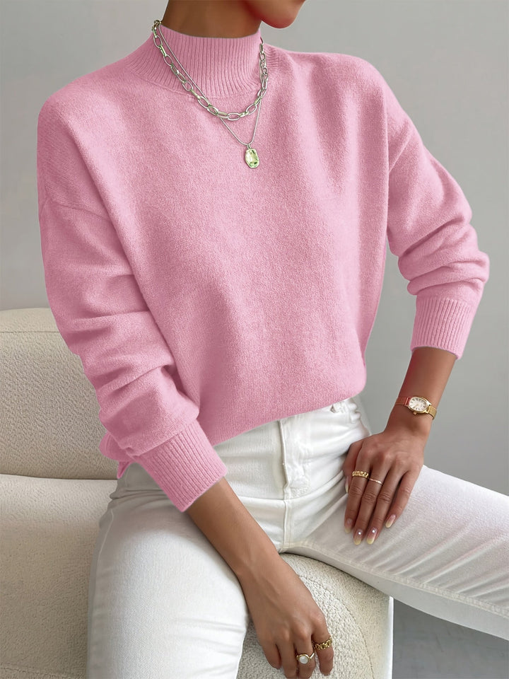 Mara | Relaxed Mock-Neck Fleece Sweatshirt