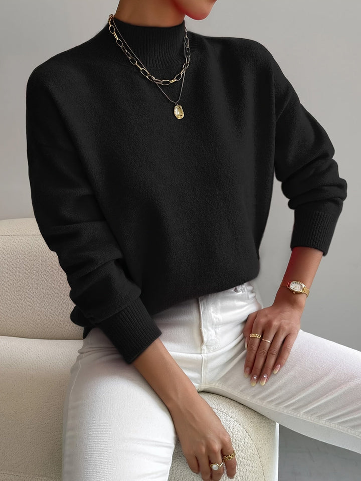 Mara | Relaxed Mock-Neck Fleece Sweatshirt