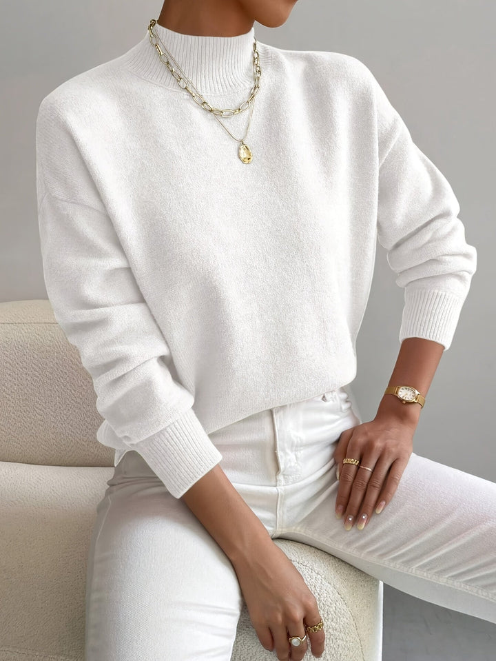 Mara | Relaxed Mock-Neck Fleece Sweatshirt