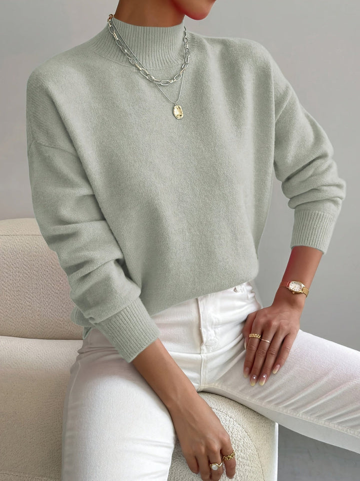 Mara | Relaxed Mock-Neck Fleece Sweatshirt