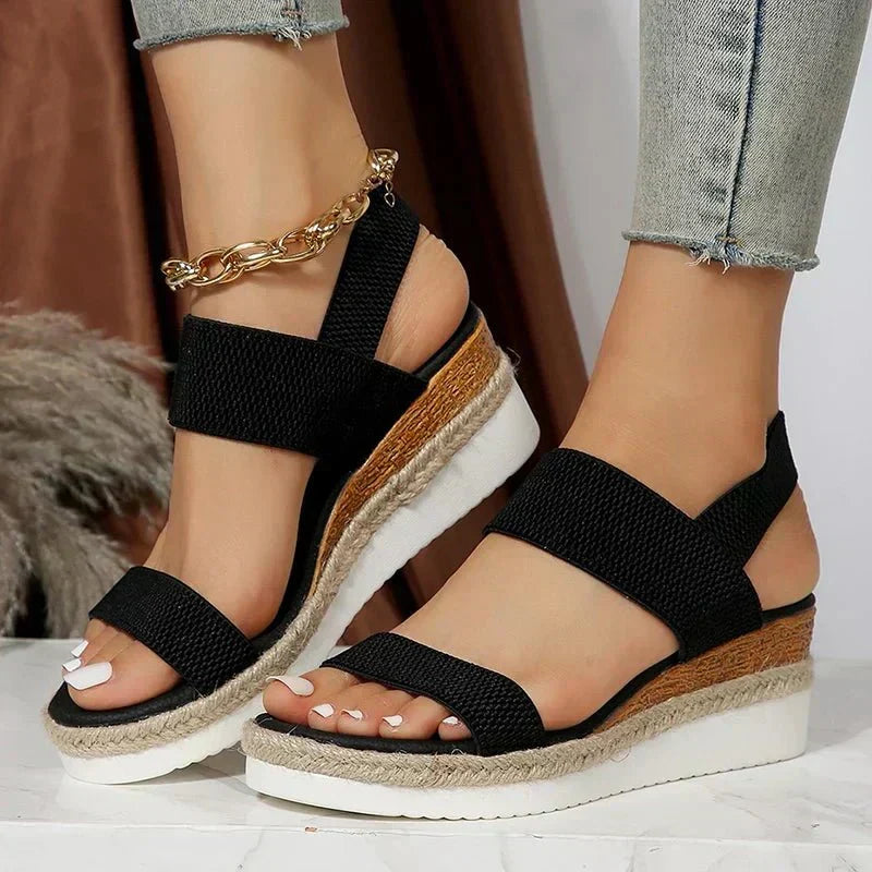Isla | Women's Elastic Strap Platform Sandals