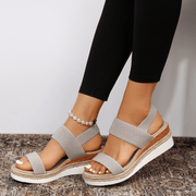 Isla | Women's Elastic Strap Platform Sandals