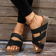Marie | Women's Woven Platform Slide Sandals