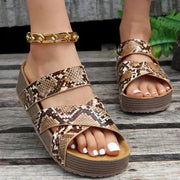 Marie | Women's Woven Platform Slide Sandals