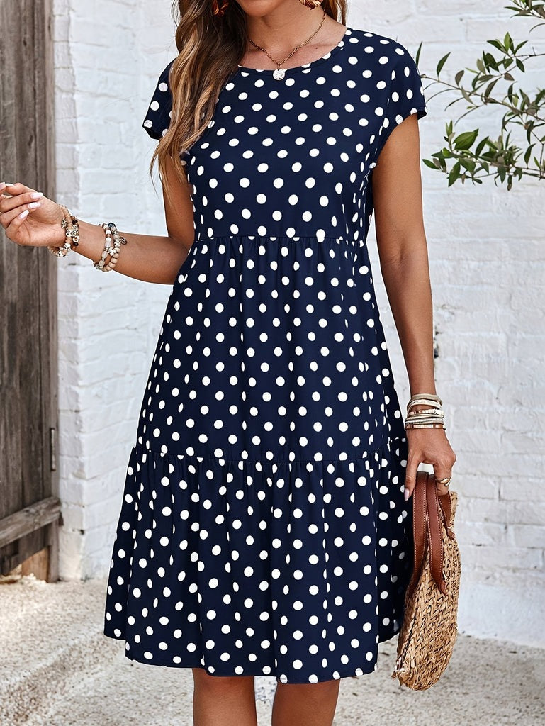 Lena | Women's Polka Dot Midi Dress