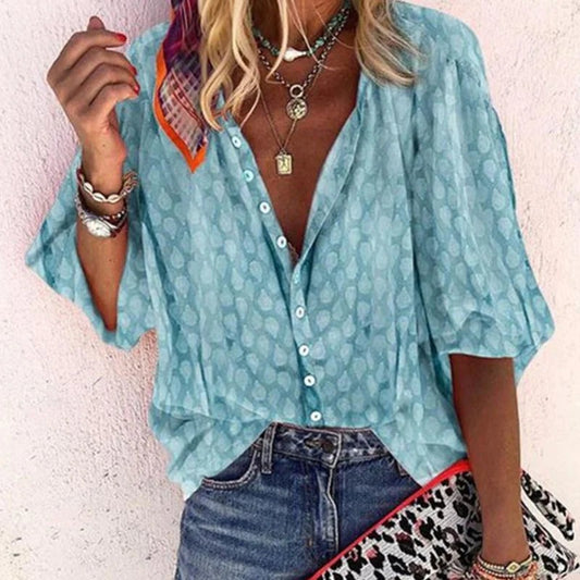 Marguerite | Women's Sheer Printed Blouse
