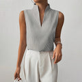Josie | Women's Pleated V-Neck Tank Top
